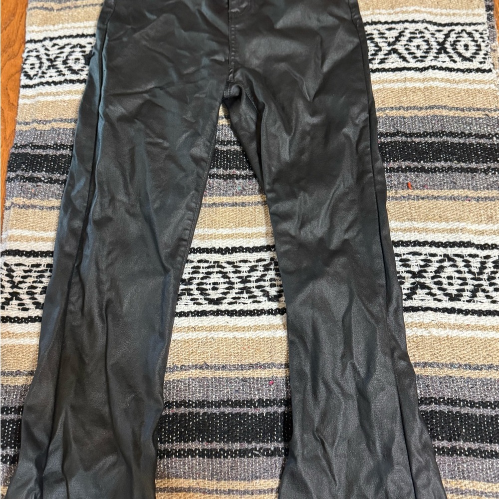 Black Faux Leather Pants